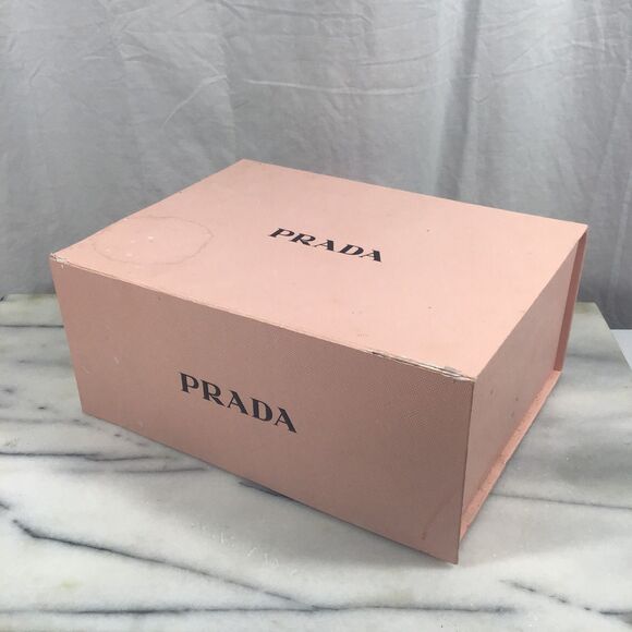 Empty Pink Prada Box 9 1/2" x 7" x 4" Needs Cleaning - Picture 1 of 6